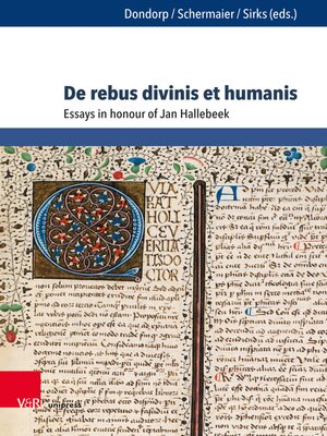 cover image of De rebus divinis et humanis